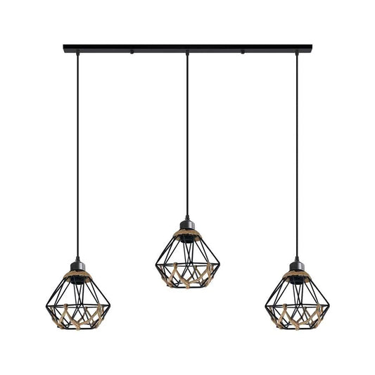 Industrial 3-Light Cage Pendant Hanging Light E27 ~ 5133
