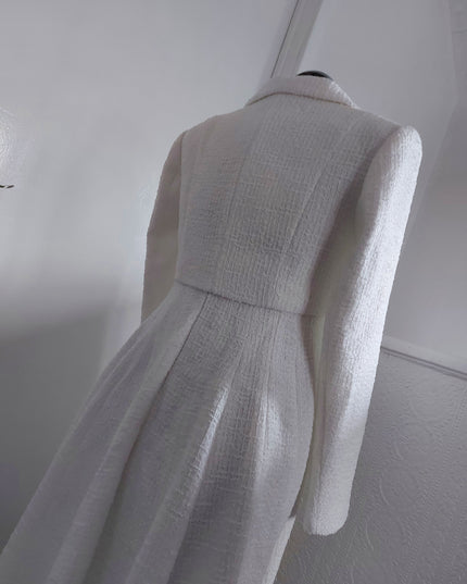 The pleated swing bridal retro dress suit-4