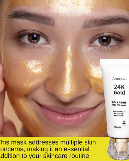 24K Gold Peel-Off Face Mask for Radiance & Deep Cleansing | Ammuri