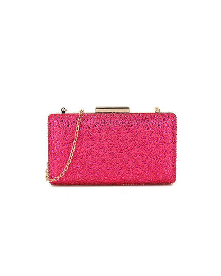 Fuchsia Glitter Evening Clutch Bag