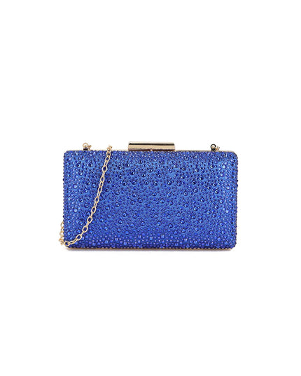 Royal Blue Glitter Evening Clutch Bag