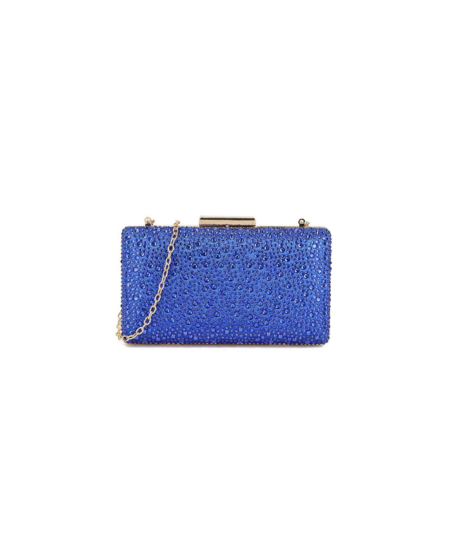 Royal Blue Glitter Evening Clutch Bag