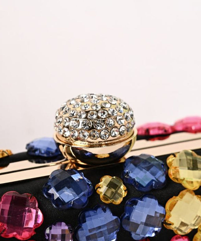 Black Crystal Clutch Bag