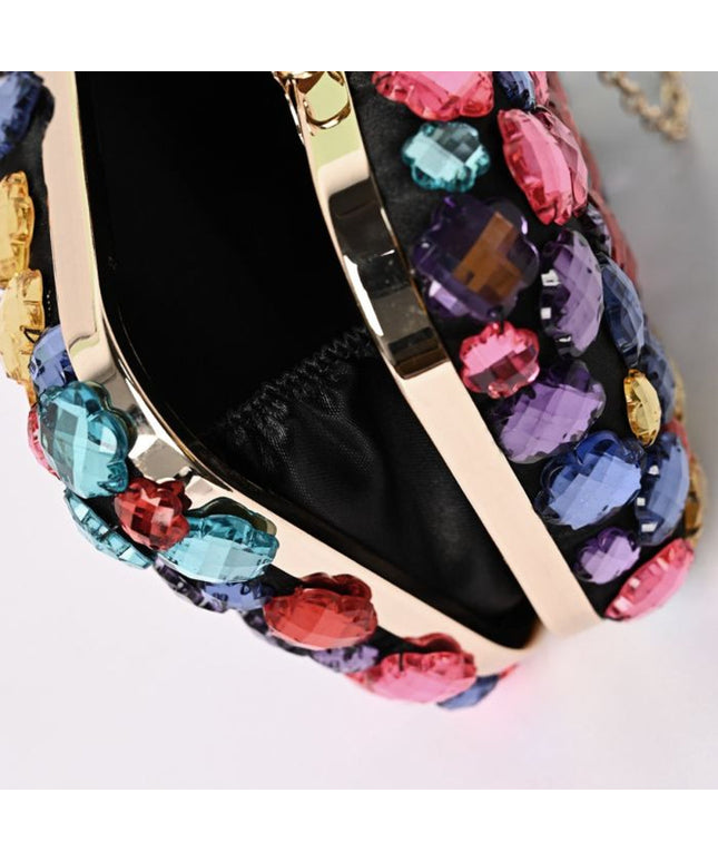 Black Crystal Clutch Bag