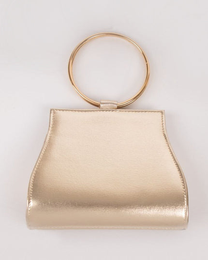 Gold Diamante Clutch Bag with Top Handles