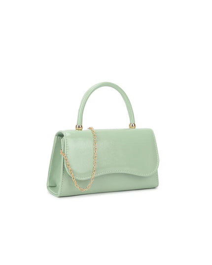Mint Top Handle Small Handbag with Chain