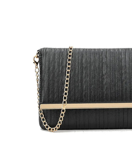 Black Pleated Clutch Bag