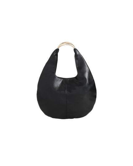Black Oval Shoulder Bag