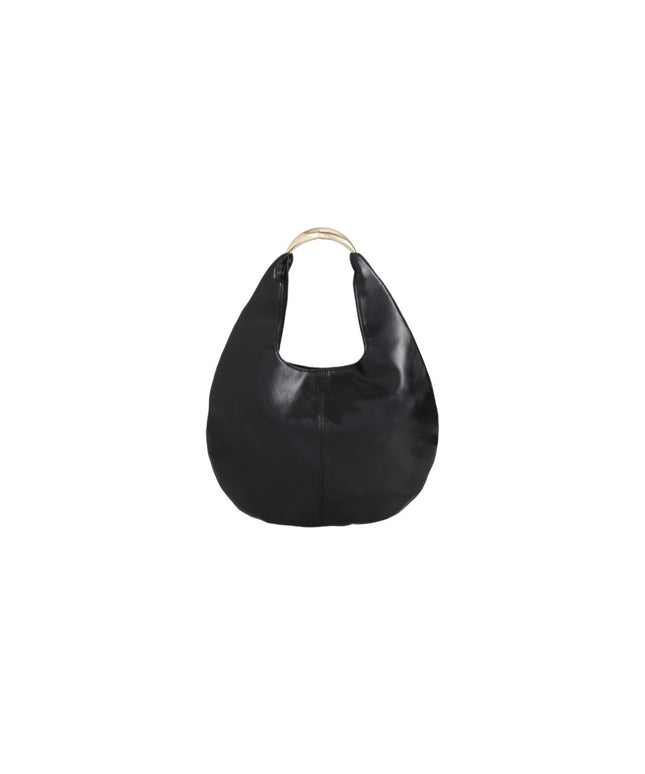 Black Oval Shoulder Bag