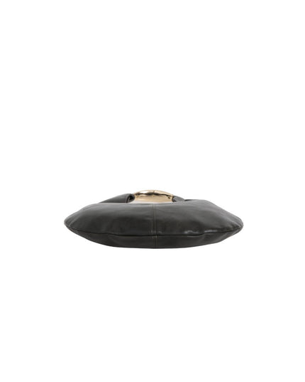 Black Oval Shoulder Bag