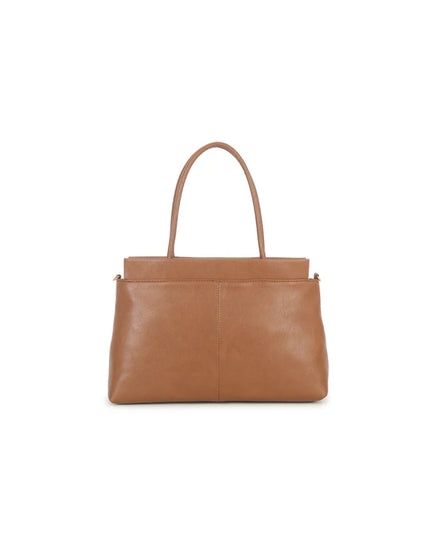 Brown Faux Leather Handbag-2