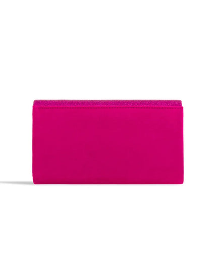 Fuchsia Glitter Envelope Clutch Bag