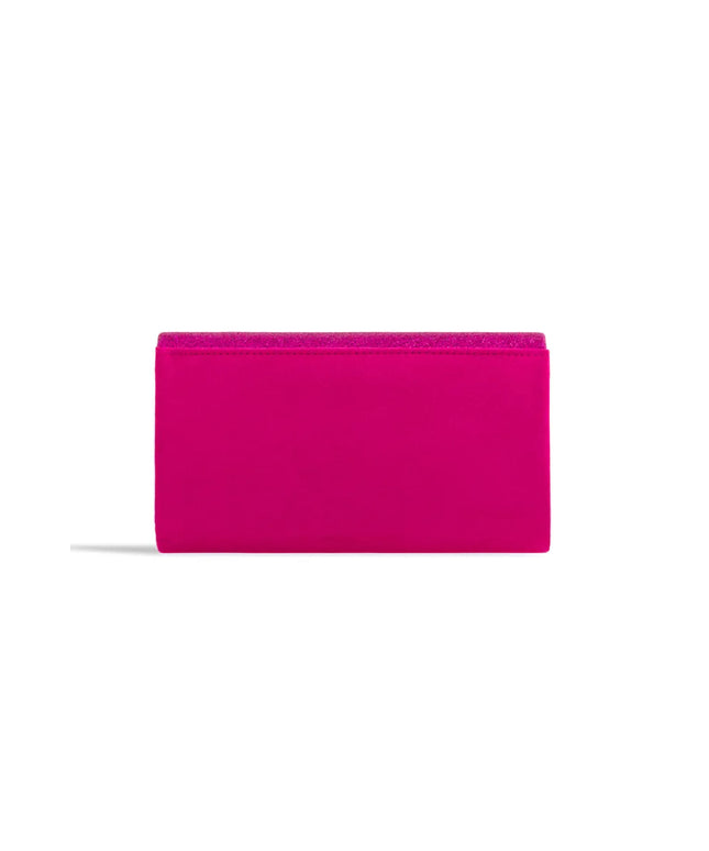 Fuchsia Glitter Envelope Clutch Bag