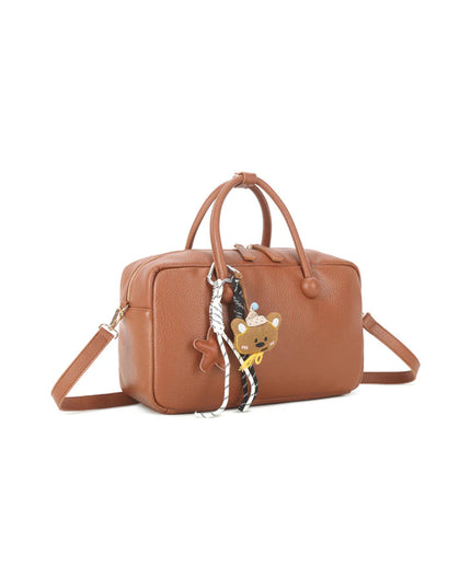 Brown Handbag With Charms-1