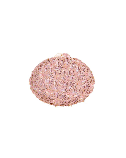 Pink Crystal Embellished Evening Bag