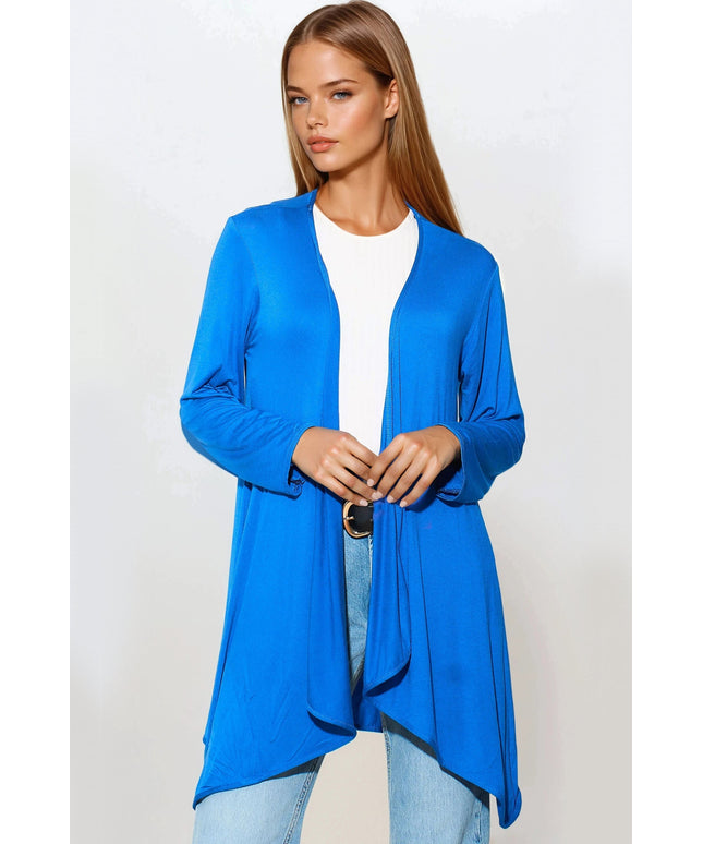 Royal Blue Waterfall Cardigan