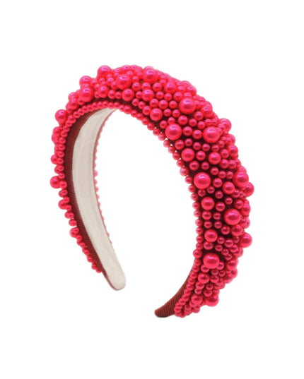 Red Statement Pearl Headband
