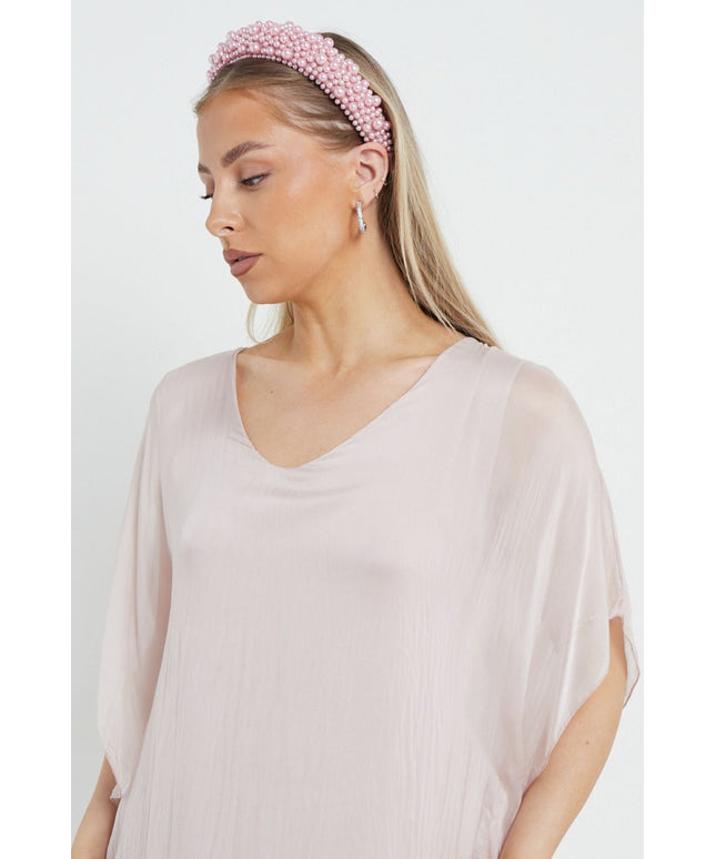 Baby Pink Statement Pearl Headband