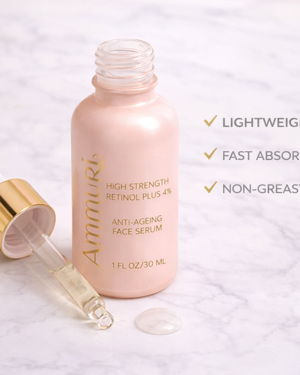 High Strength Retinol 4% Serum for Wrinkles & Dark Spots (30ml) | Ammuri