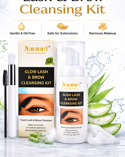 Eyelash Extension Shampoo & Lash Brow Cleansing Kit | Ammuri