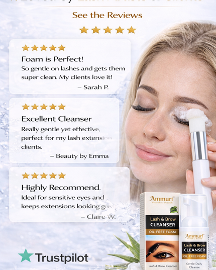 Eyelash Extension Shampoo & Lash Brow Cleansing Kit | Ammuri