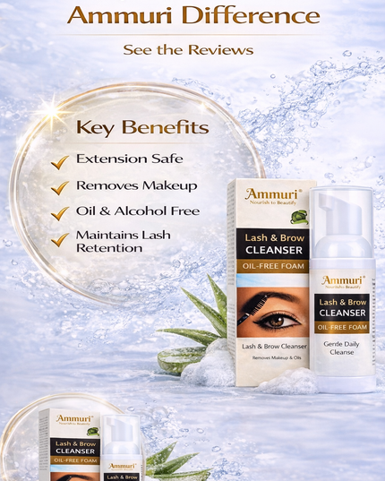Eyelash Extension Shampoo & Lash Brow Cleansing Kit | Ammuri