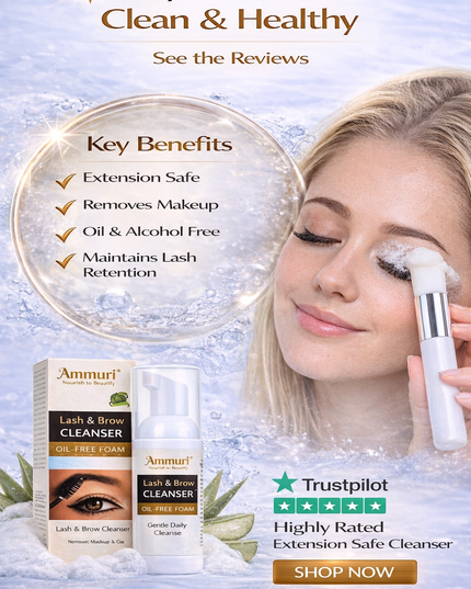 Eyelash Extension Shampoo & Lash Brow Cleansing Kit | Ammuri
