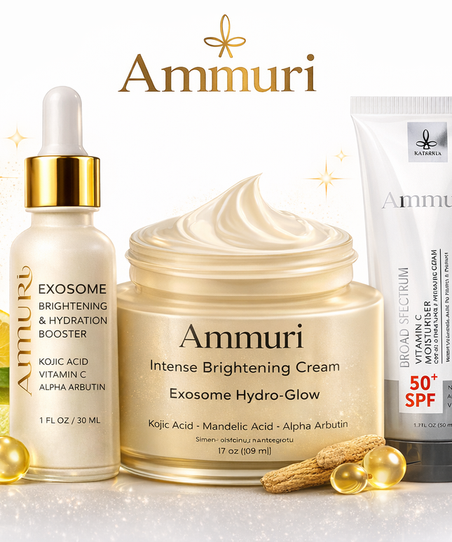 Lightening Set – Kojic Acid Serum & Exosome Cream SPF 50 for Pigmentation & Dark Spots | Ammuri-1