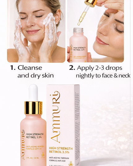 High Strength Retinol 3.5% Serum for Anti-Ageing & Skin Firming | Ammuri