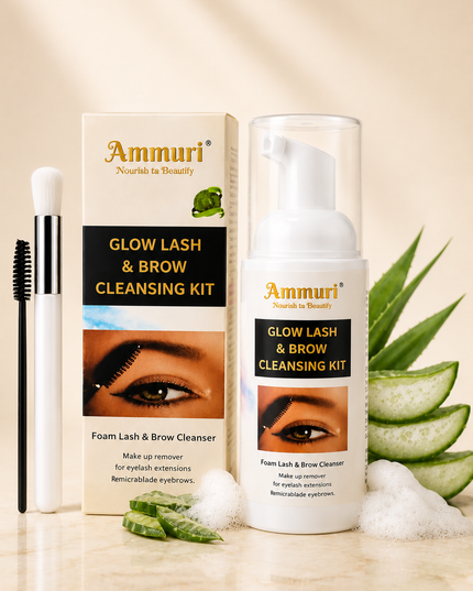 Eyelash Extension Shampoo & Lash Brow Cleansing Kit | Ammuri