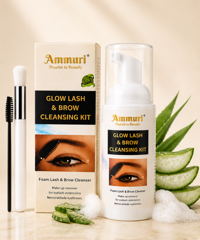 Eyelash Extension Shampoo & Lash Brow Cleansing Kit | Ammuri