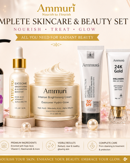 Complete Brightening Skincare & Beauty Set | Nourish, Treat & Glow | Ammuri-2