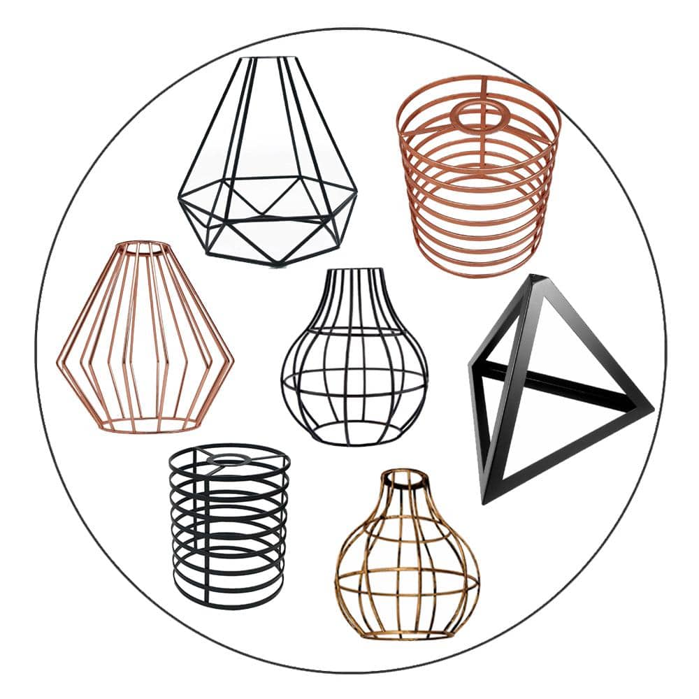 Easy Fit Metal Cage Light Shade Modern Industrial Style ~2210