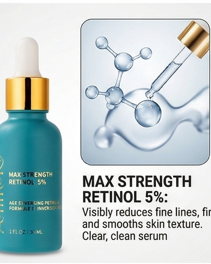 Retinol 5% Serum & SPF 50 Cream Set for Anti-Ageing Day & Night Skincare Routine | Ammuri