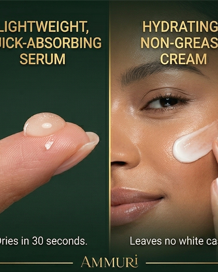 Vitamin C & Retinol Serum with SPF 50 Cream for Brightening Skincare Routine | Ammuri