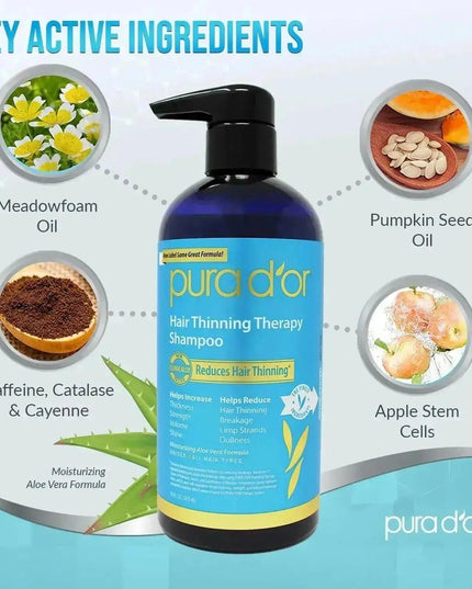 Pura D'or Biotin Shampoo for Thicker-Looking Hair & Healthy Scalp (473ml) | Ammuri