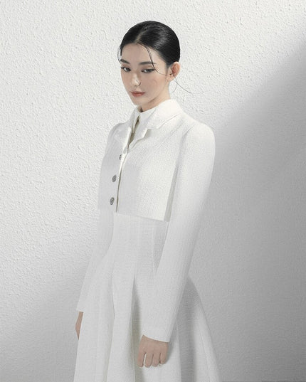 The pleated swing bridal retro dress suit-2