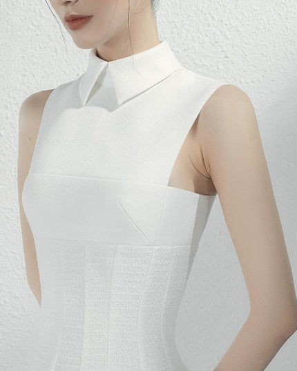 The pleated swing bridal retro dress suit-3