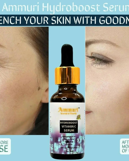 Hyaluronic Acid & Vitamin C Anti-Ageing Serum for Deep Hydration | Ammuri