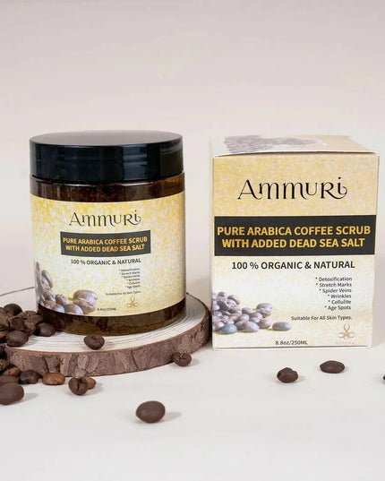 Organic Arabica Coffee Scrub Face Mask for Exfoliation & Glow | Ammuri