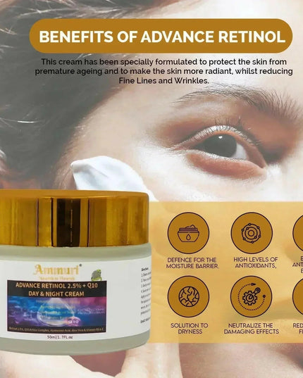 Q10 Face Cream & Retinol 2.5% Firming Day & Night Cream | Ammuri