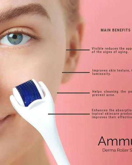 Titanium Derma Roller 0.5mm for Skin Rejuvenation & Collagen Boost | Ammuri
