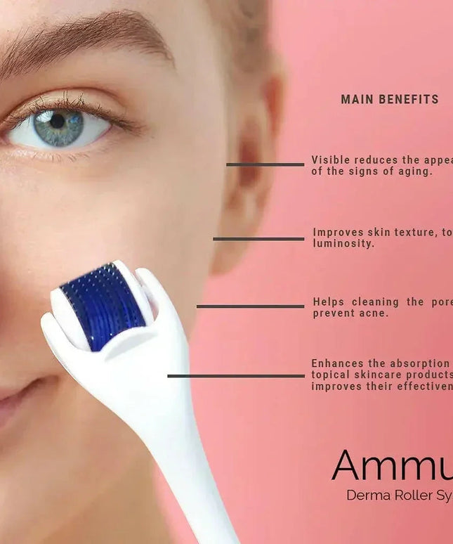 Titanium Derma Roller 0.5mm for Skin Rejuvenation & Collagen Boost | Ammuri