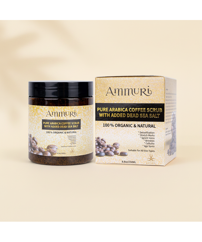 Organic Arabica Coffee Scrub Face Mask for Exfoliation & Glow | Ammuri