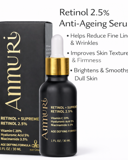 Pro-Retinol 2.5% Face Serum for Anti-Ageing & Skin Renewal | Ammuri