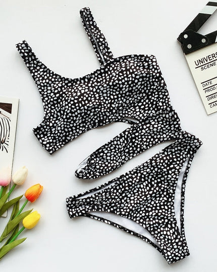 New Sexy White One Piece Swimsuit Women Cut Out Swimwear Push Up Monokini Bathing Suits Beach Wear Swimming Suit For Women-2