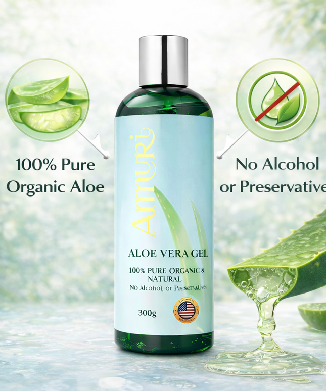 Organic Aloe Vera Gel for Natural Skin Relief & Hydration | Ammuri