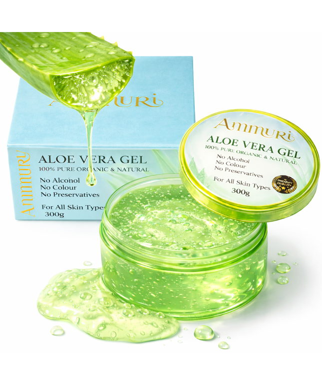 Organic Aloe Vera Gel 300g | Soothing, Hydration & After-Sun | Ammuri