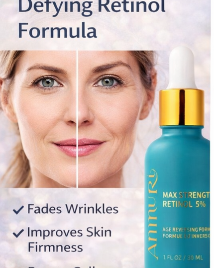 Retinol MAX 5% Anti-Ageing Serum for Youthful & Firm Skin | Ammuri
