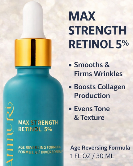 Retinol MAX 5% Anti-Ageing Serum for Youthful & Firm Skin | Ammuri
